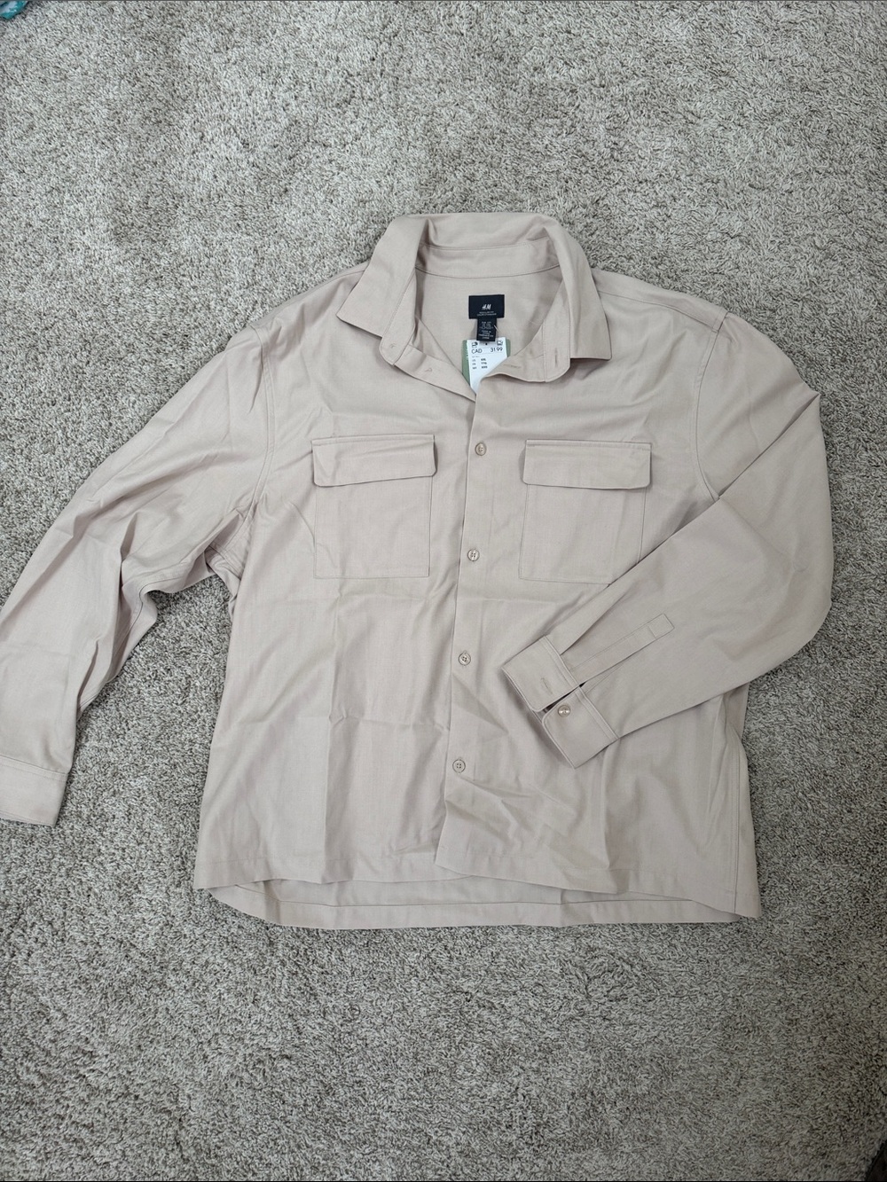 H&M Men’s Light Beige Overshirt